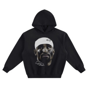 Jalen Hurts Big Face Hoodie with close-up portrait, white Eagles headband, and eye black