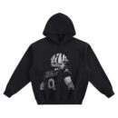 Joe Burrow Big Face Hoodie with #9 “BURROW” back-view graphic and striped football helmet