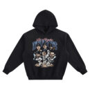 Black hoodie featuring Los Angeles Dodgers Hoodie front graphic with Los Angeles Dodgers caricature players and large “DODGERS” lettering.