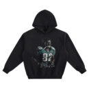 Jimmy Smith Hoodie with teal number 82 football portrait, black helmet, halftone texture, and Jimmy Smith script signature