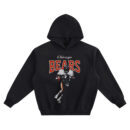 Walter Payton Chicago Bears Hoodie featuring “Chicago BEARS” text with a #34 running back carrying a football on a black hoodie.