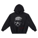 Terance Crawford Big Face Hoodie with a black-and-white close-up portrait and a red signature graphic on the front of a black hoodie.