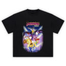 Darkwing Duck Graphic Tee graphic showing the “Darkwing Duck” title logo above Darkwing Duck in a purple cape and hat with two characters below over a night city backdrop.