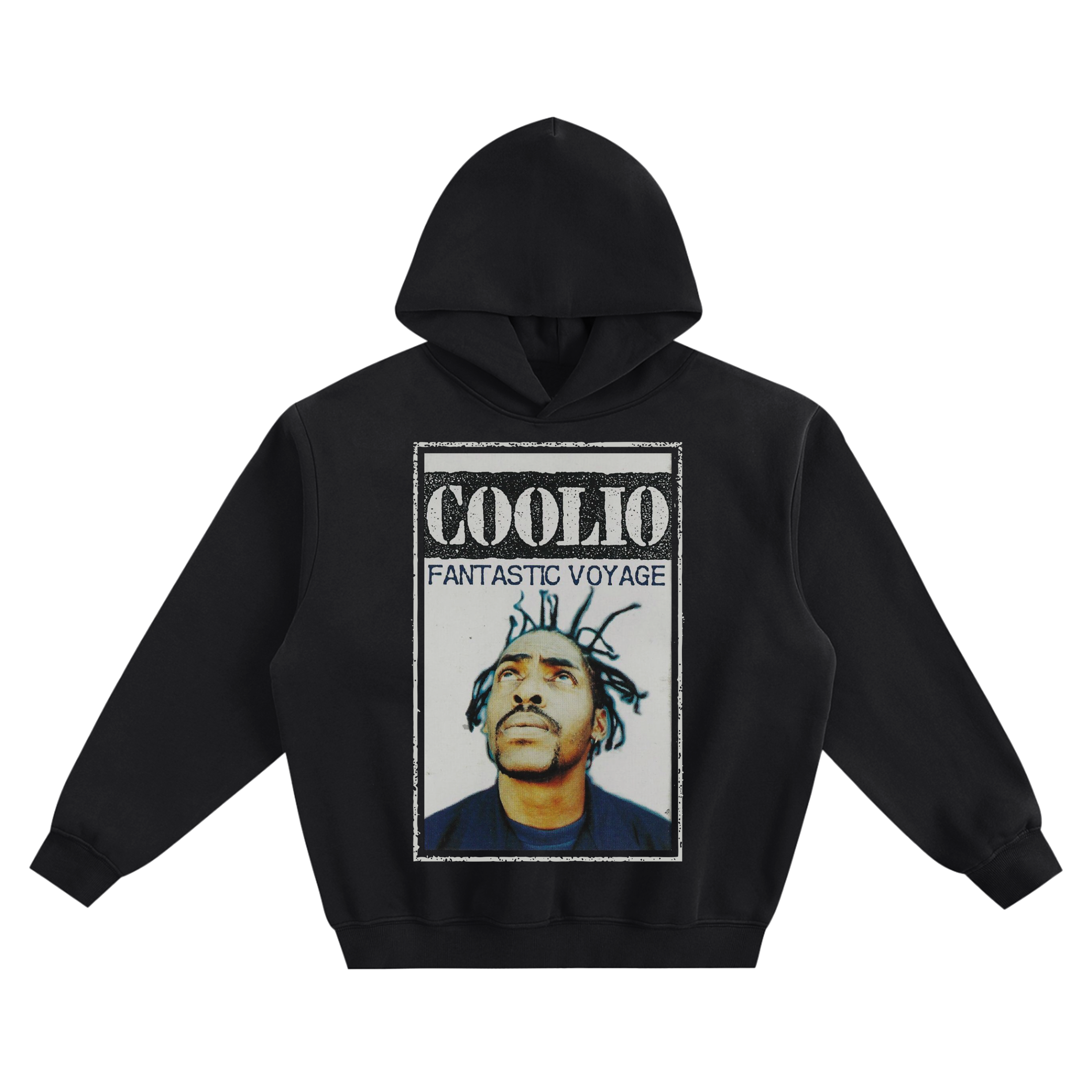 Coolio Fantastic Voyage Graphic Hoodie featuring a framed portrait and album title