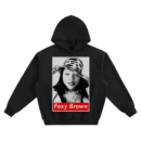 Foxy Brown Bucket Hat Graphic Hoodie featuring a portrait with a bucket hat and a “Foxy Brown” name bar.