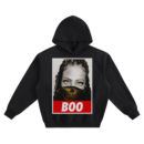 Gangsta Boo Big Face Mask Portrait Graphic Hoodie with a close-up portrait and “BOO” name bar